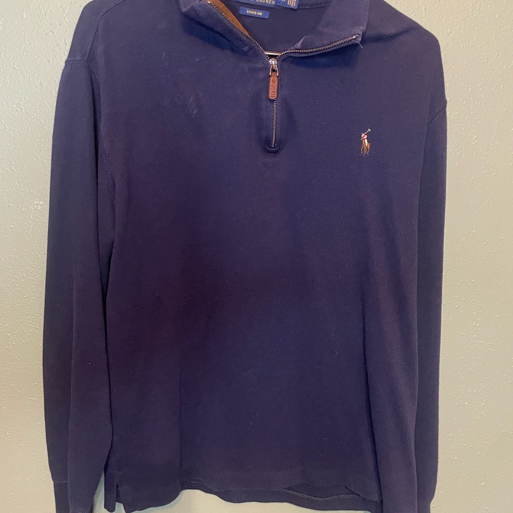 Ralph Lauren Navy V-Neck Sweater
